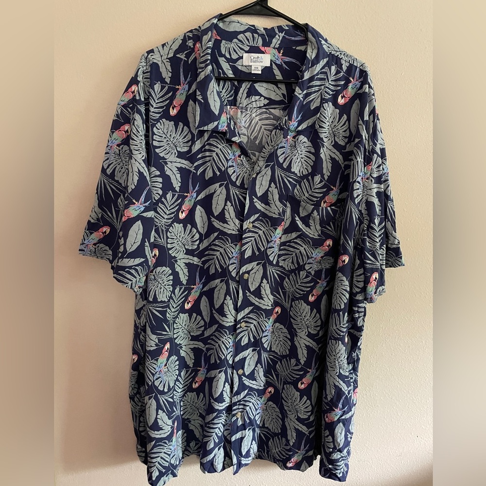 Big and Tall Men’s Hawaiian Button Down